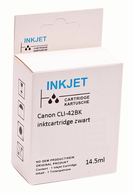 Huismerk Canon CLI-42BK inktcartridge zwart