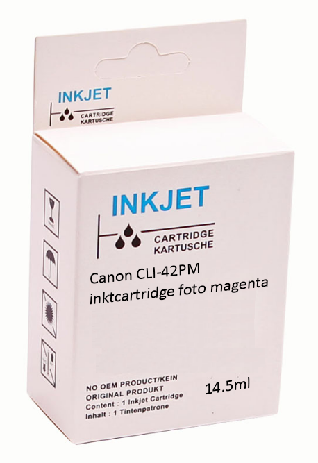 Huismerk Canon CLI-42PM inktcartridge foto magenta