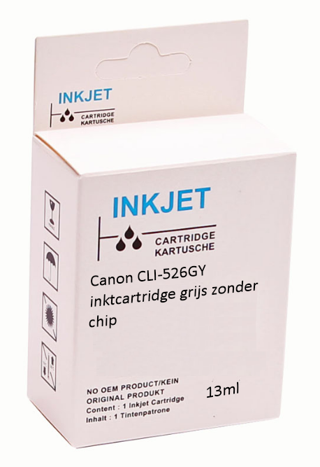 Huismerk Canon CLI-526GY inktcartridge grijs zonder chip