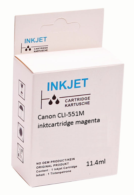 Huismerk Canon CLI-551M inktcartridge magenta