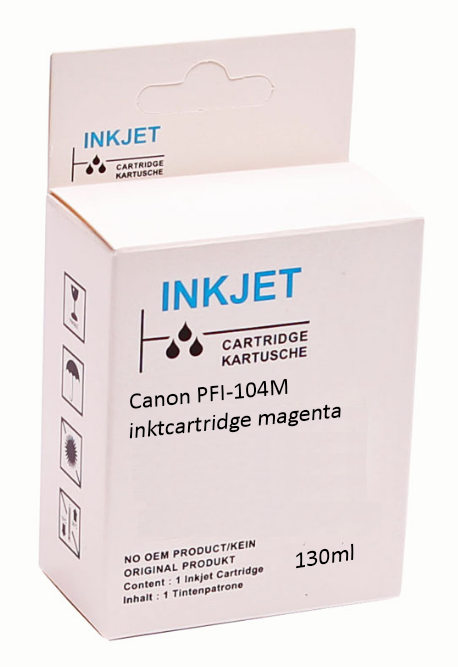 Huismerk Canon PFI-104M inktcartridge magenta