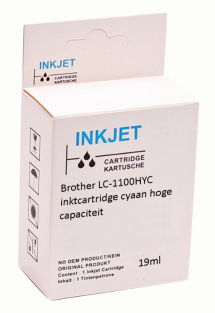 Huismerk Brother LC-1100HYC inktcartridge cyaan hoge capaciteit