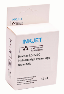 Huismerk Brother LC-221C inktcartridge cyaan lage capaciteit