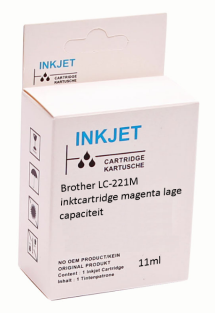 Huismerk Brother LC-221M inktcartridge magenta lage capaciteit
