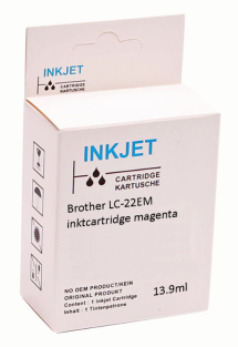 Huismerk Brother LC-22EM inktcartridge magenta