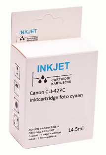 Huismerk Canon CLI-42PC inktcartridge foto cyaan