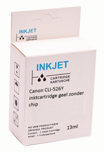 Huismerk Canon CLI-526Y inktcartridge geel zonder chip