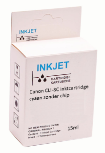 Huismerk Canon CLI-8C inktcartridge cyaan zonder chip