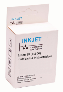 Huismerk Epson 18 (T1806) multipack 4 inktcartridges