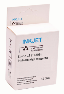 Huismerk Epson 18 (T1803) inktcartridge magenta