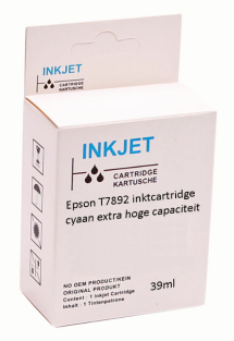Huismerk Epson T7892 inktcartridge cyaan extra hoge capaciteit