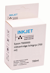 Huismerk Epson T800000 inktcartridge lichtgrijs (700 ml)