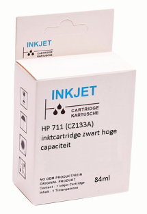Huismerk HP 711 (CZ133A) inktcartridge zwart hoge capaciteit